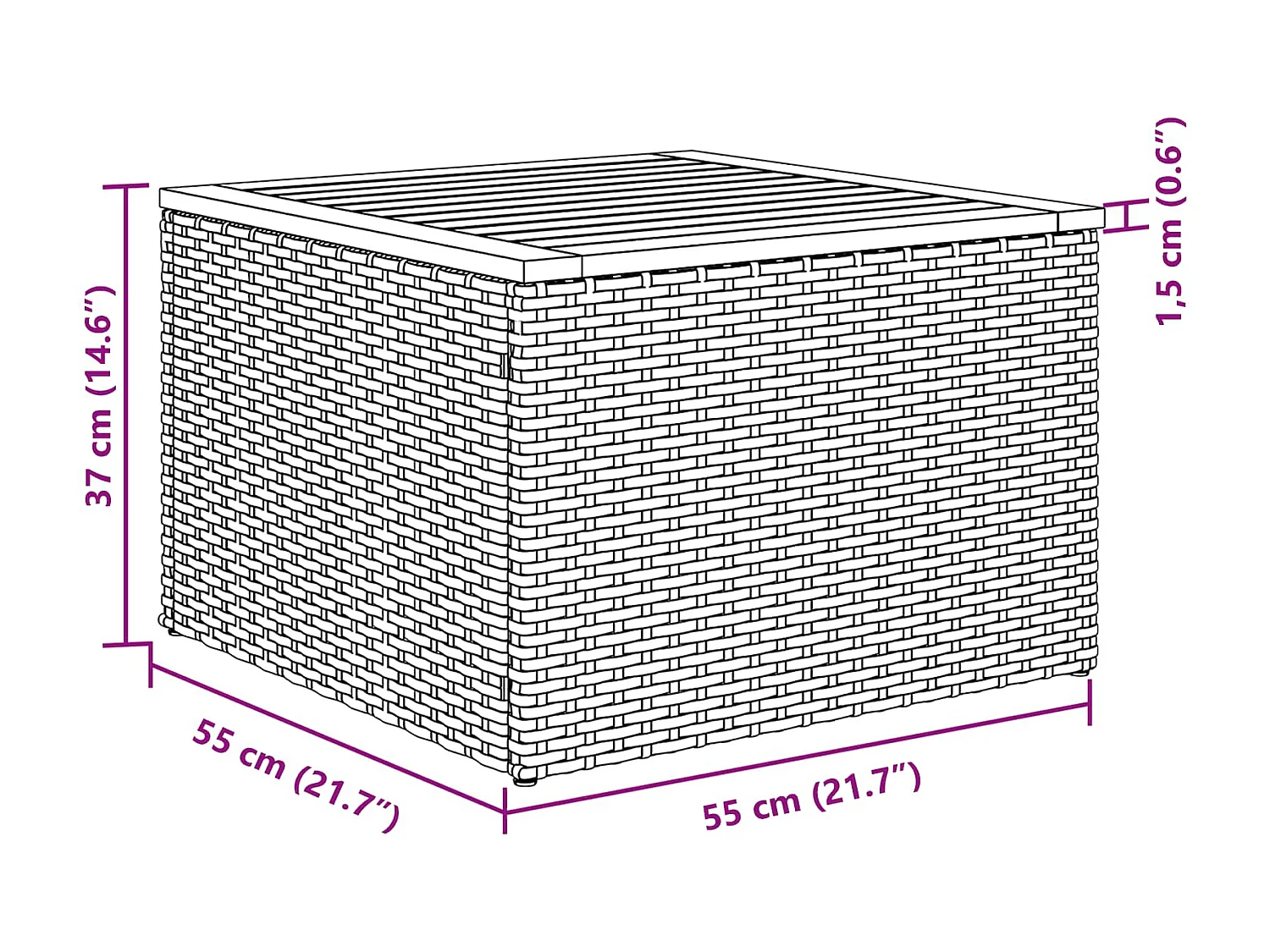 Ensemble de canapé de jardin avec coussin 6 pcs Noir Polyrotin