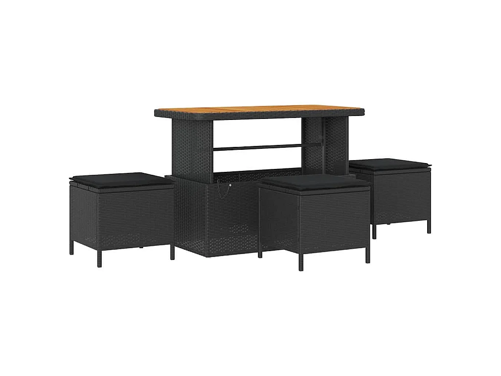 Conjunto de Sofá de Jardim 14 unid. 13-Número de lugares Preto