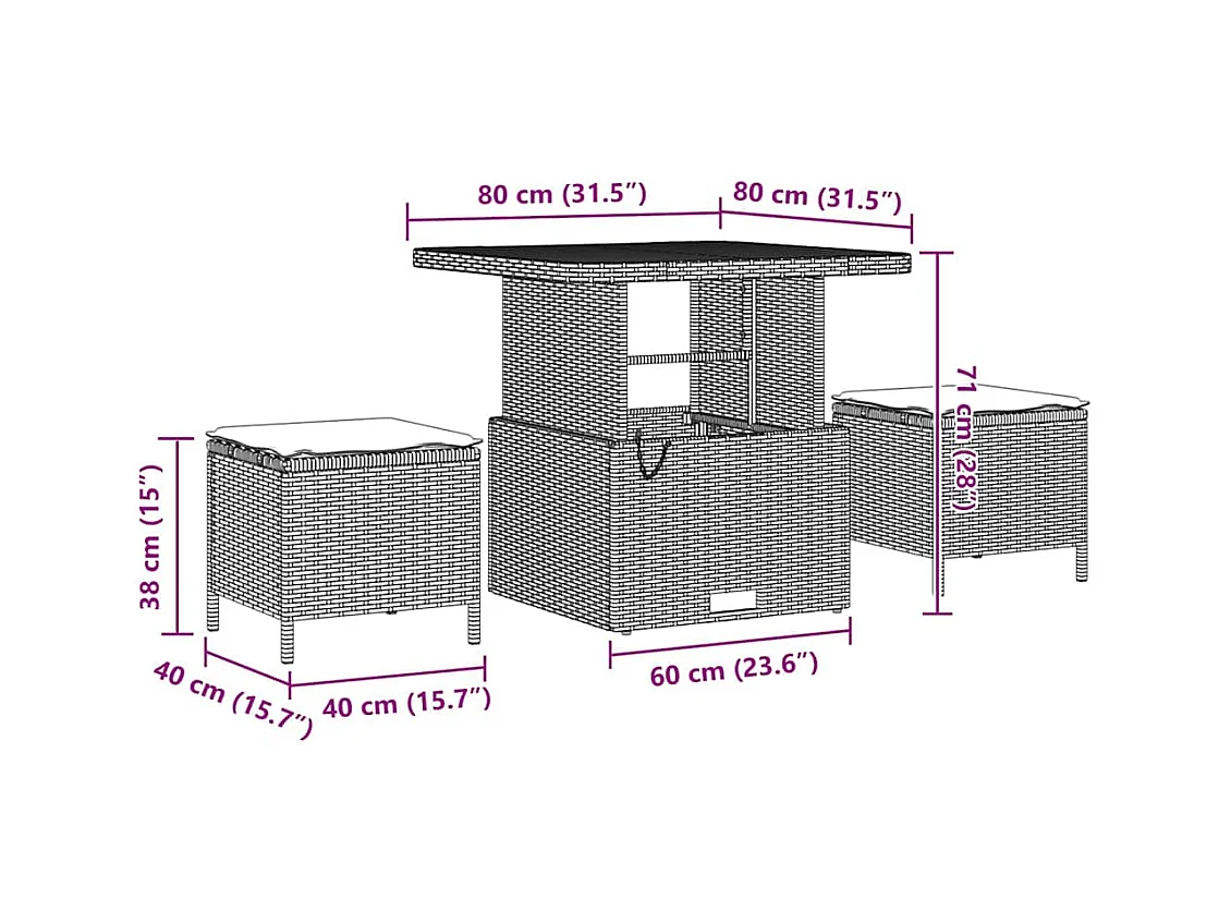 Ensemble de canapé de jardin 8 pcs Beige et Gris clair