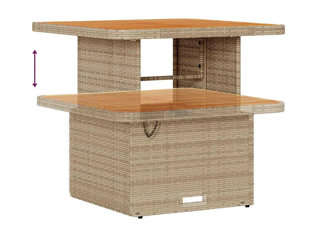 Conjunto de sofá de jardín con cojín 8 pcs Beige y Gris Claro