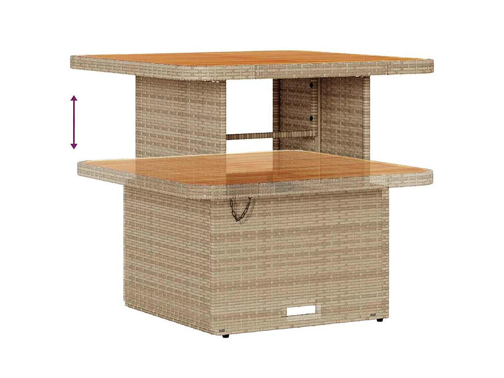 Tuin Sofa Set met kussen met opslag 8 pcs Beige en Licht Grijs