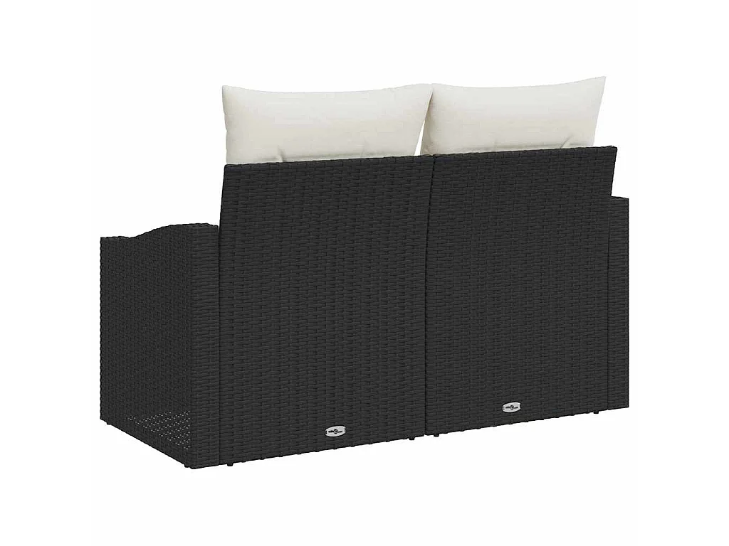 Tuinbank met kussen met opslag 123 x 62 x 69 cm poly rattan