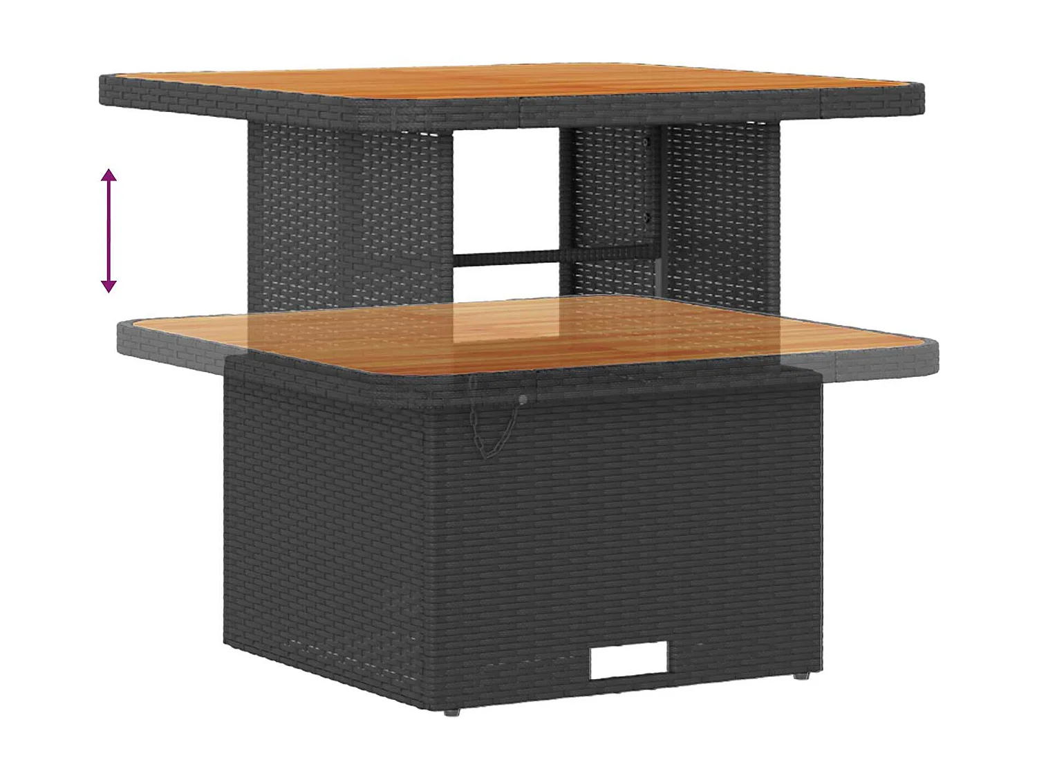 Gartensofa-set mit Kissen 11 pcs Schwarz Poly-Rattan