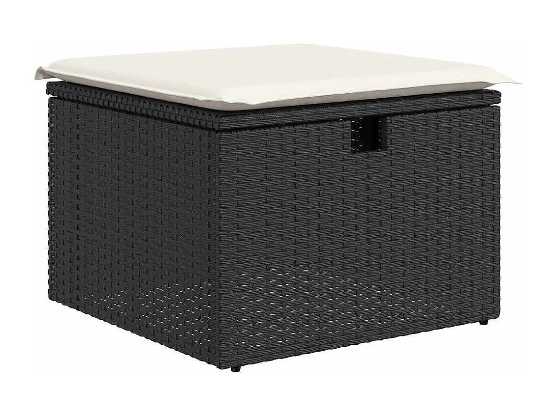 Ensemble de canapé de jardin 6 pcs Noir 55 x 62 x 69 cm