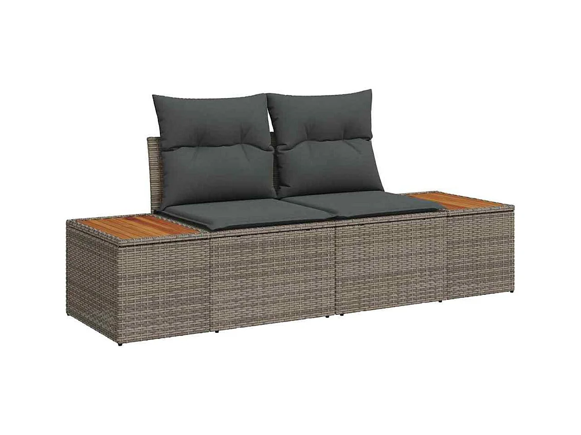 Ensemble de canapé de jardin 7 pcs Gris 319 x 154 x 85 cm