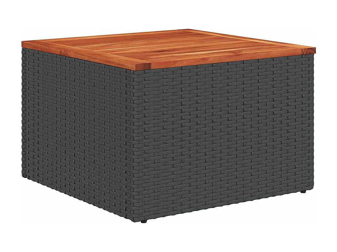 Ensemble de canapé de jardin avec coussin 9 pcs Noir Poly rotin