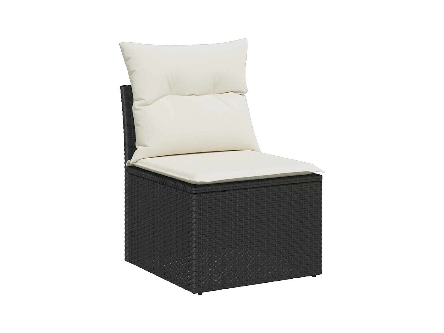 Ensemble de canapé de jardin 5 pcs Noir 55 x 62 x 69 cm