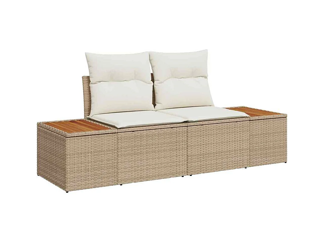 Canapé de jardin Beige 184 x 62 x 85cm polyrotin