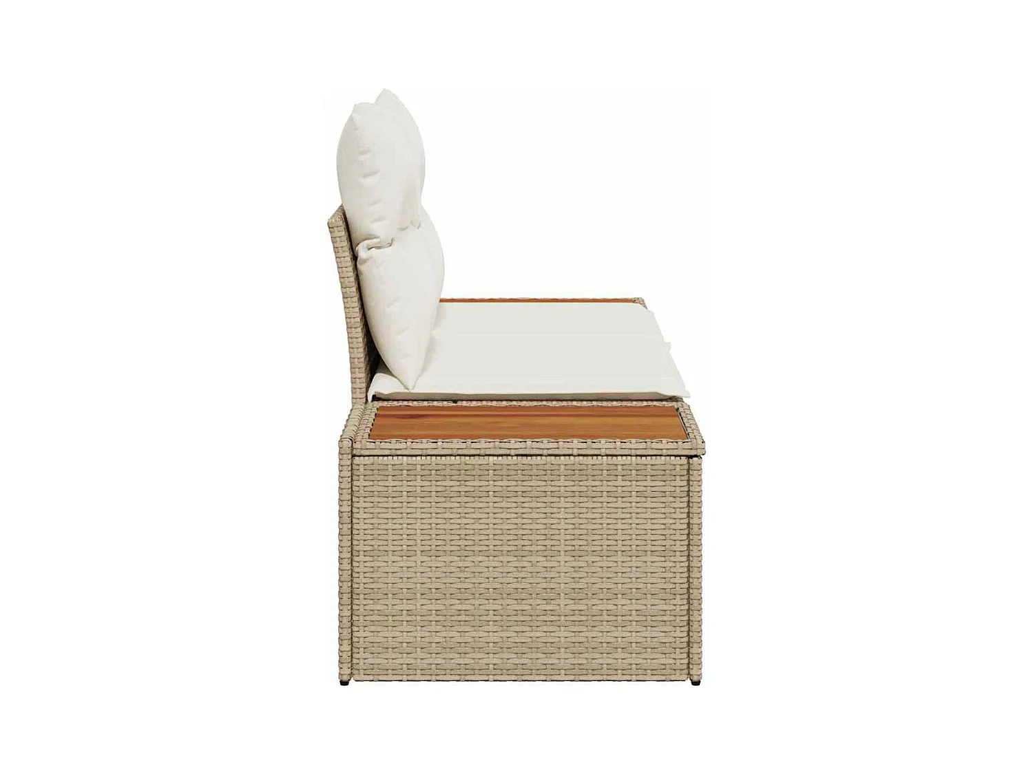 Canapé de jardin Beige 184 x 62 x 85cm polyrotin