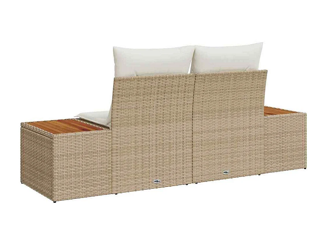 Tuinbank Beige 184 x 62 x 85cm poly rattan