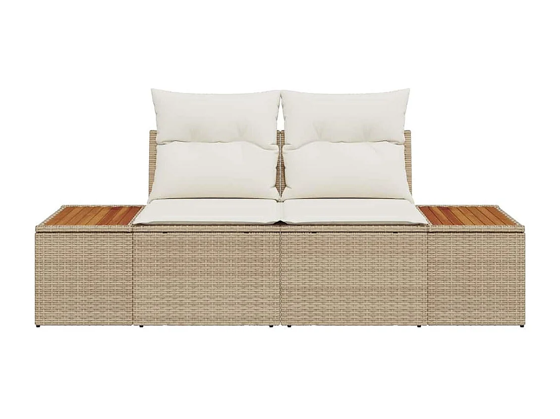 Tuinbank Beige 184 x 62 x 85cm poly rattan