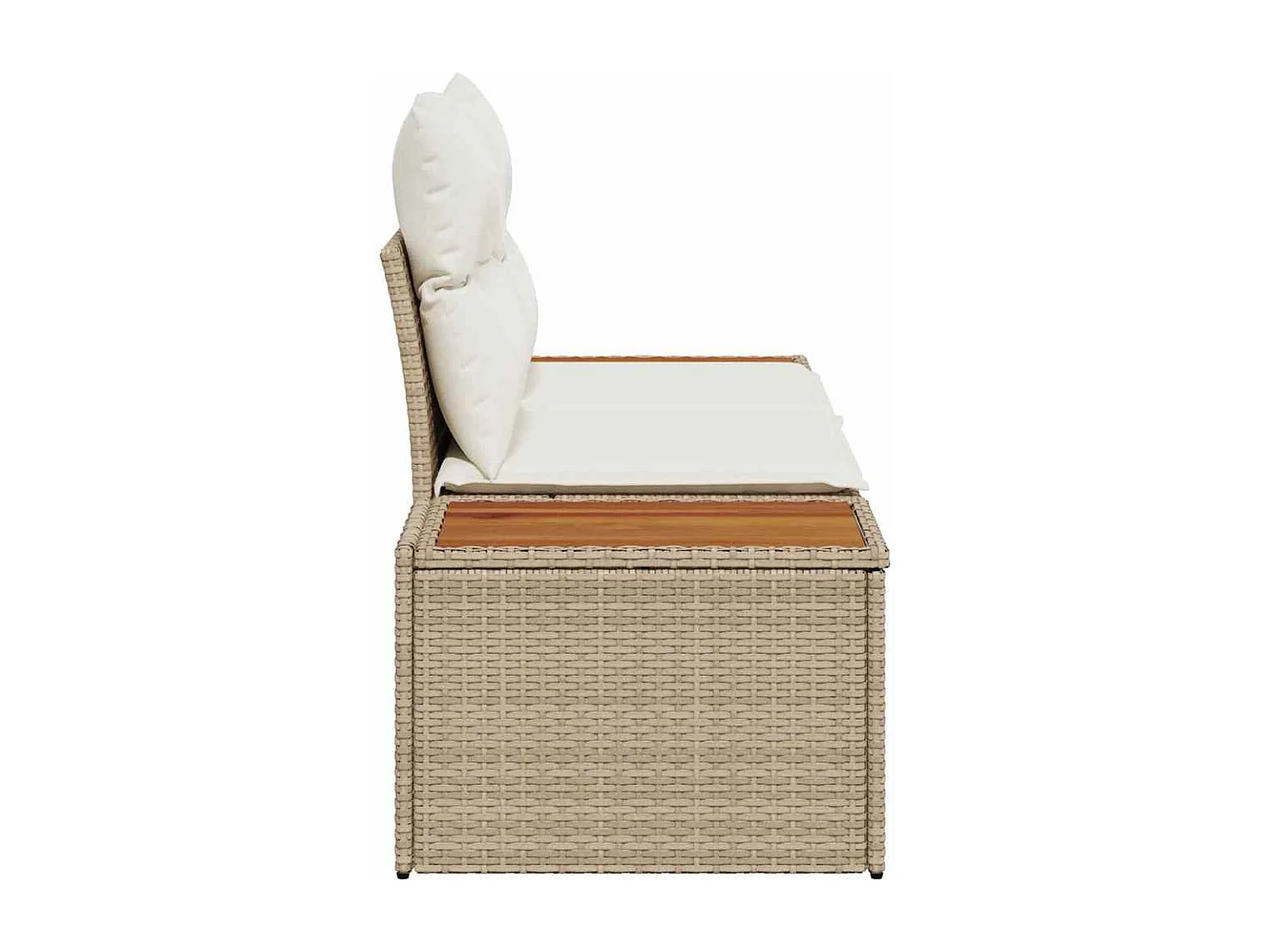 Tuinbank Beige 184 x 62 x 85cm poly rattan