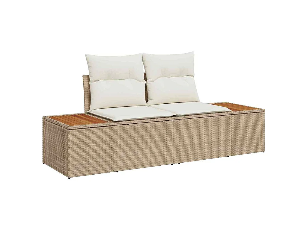 Canapé de jardin Beige 184 x 62 x 85cm polyrotin