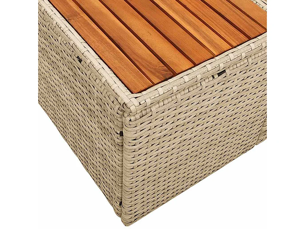 Canapé de jardin Beige 184 x 62 x 85cm polyrotin