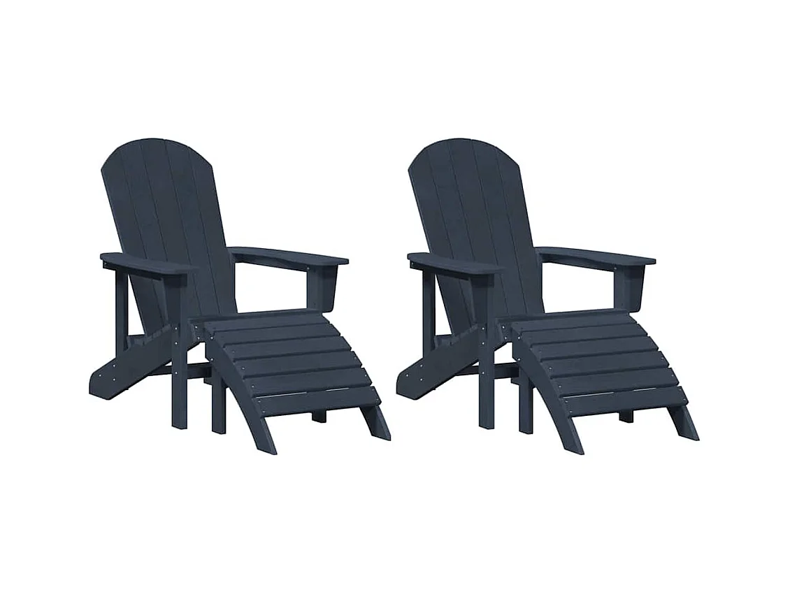 Mobilier de jardin lounge 2 pcs Bleu marine 74 x 82 x 90 cm