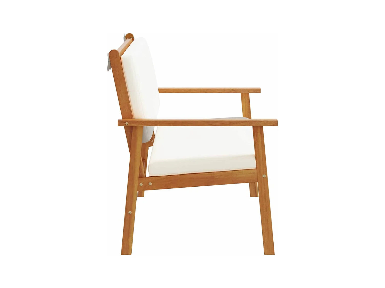 Banc de jardin avec coussin Marron Bois d'acacia massif