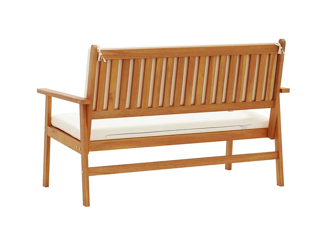 Tuinbank met kussen Bruin Massief acaciahout