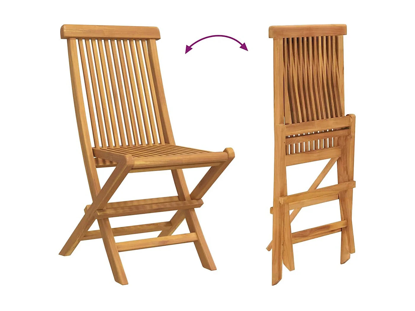 Garten Essgruppe 5 pcs Braun Massivholz Teak