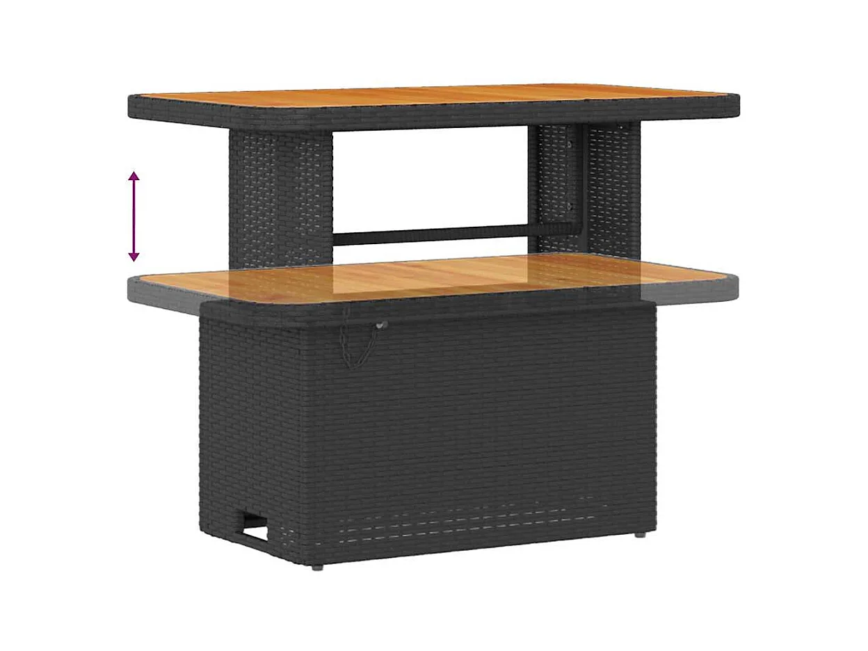 Ensemble de canapé de jardin 13 pcs Noir 90 x 55 x 71 cm