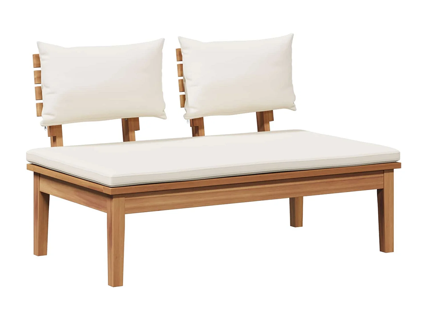 Ensemble de canapé de jardin 5 pcs Marron et Crème