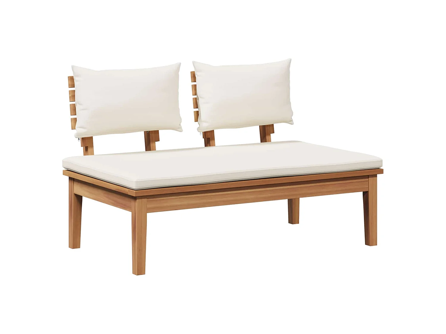 Ensemble de canapé de jardin 5 pcs Marron et Crème