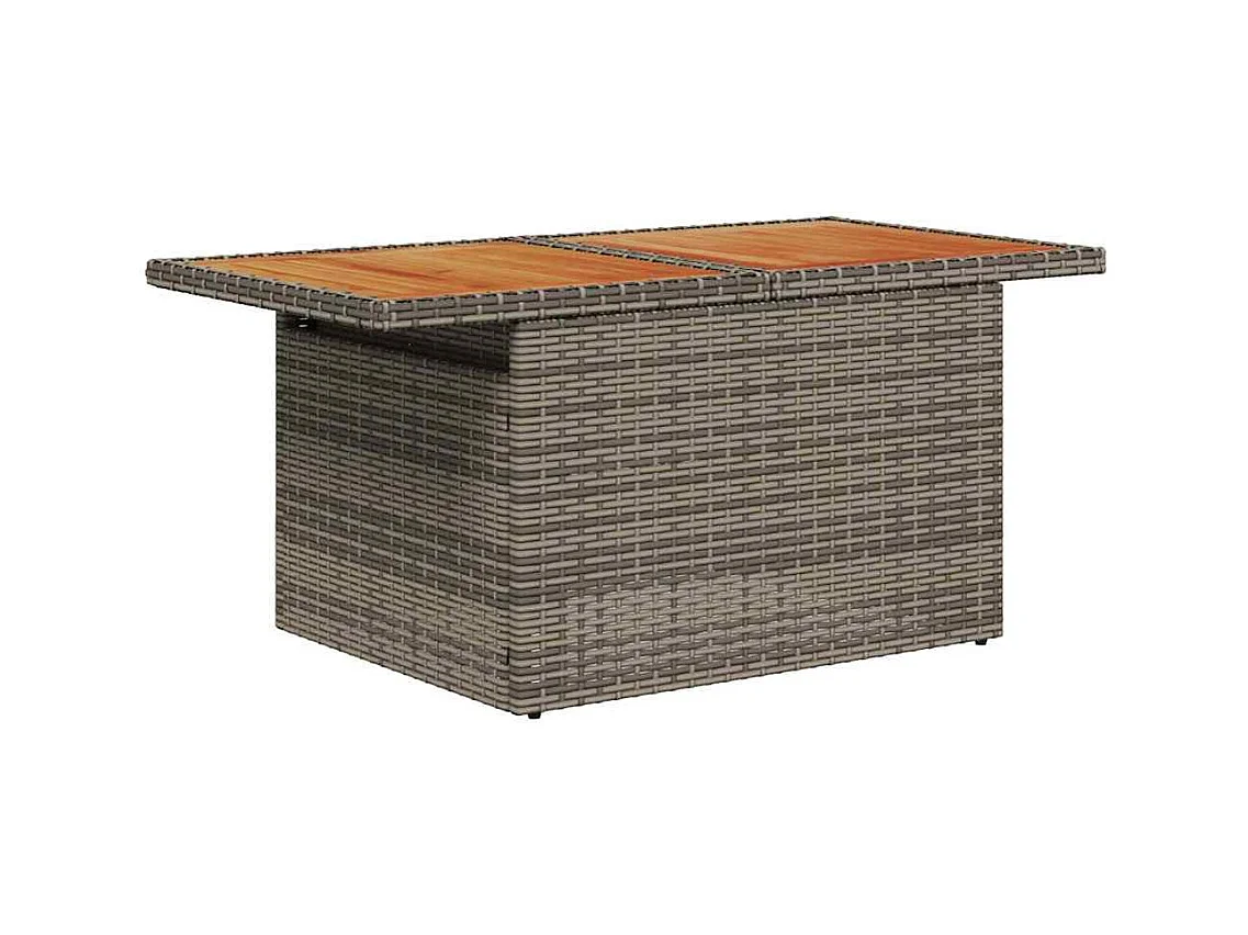 Garten-Sofa-Set mit Kissen mit Kissen 9 pcs Grau und Braun