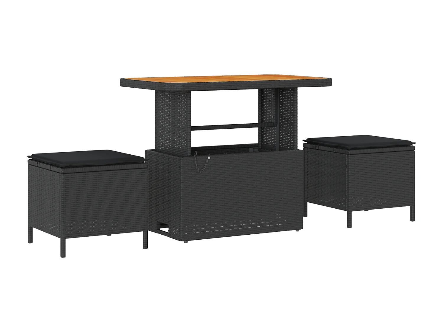 Ensemble de canapé de jardin 12 pcs Noir Poly rotin