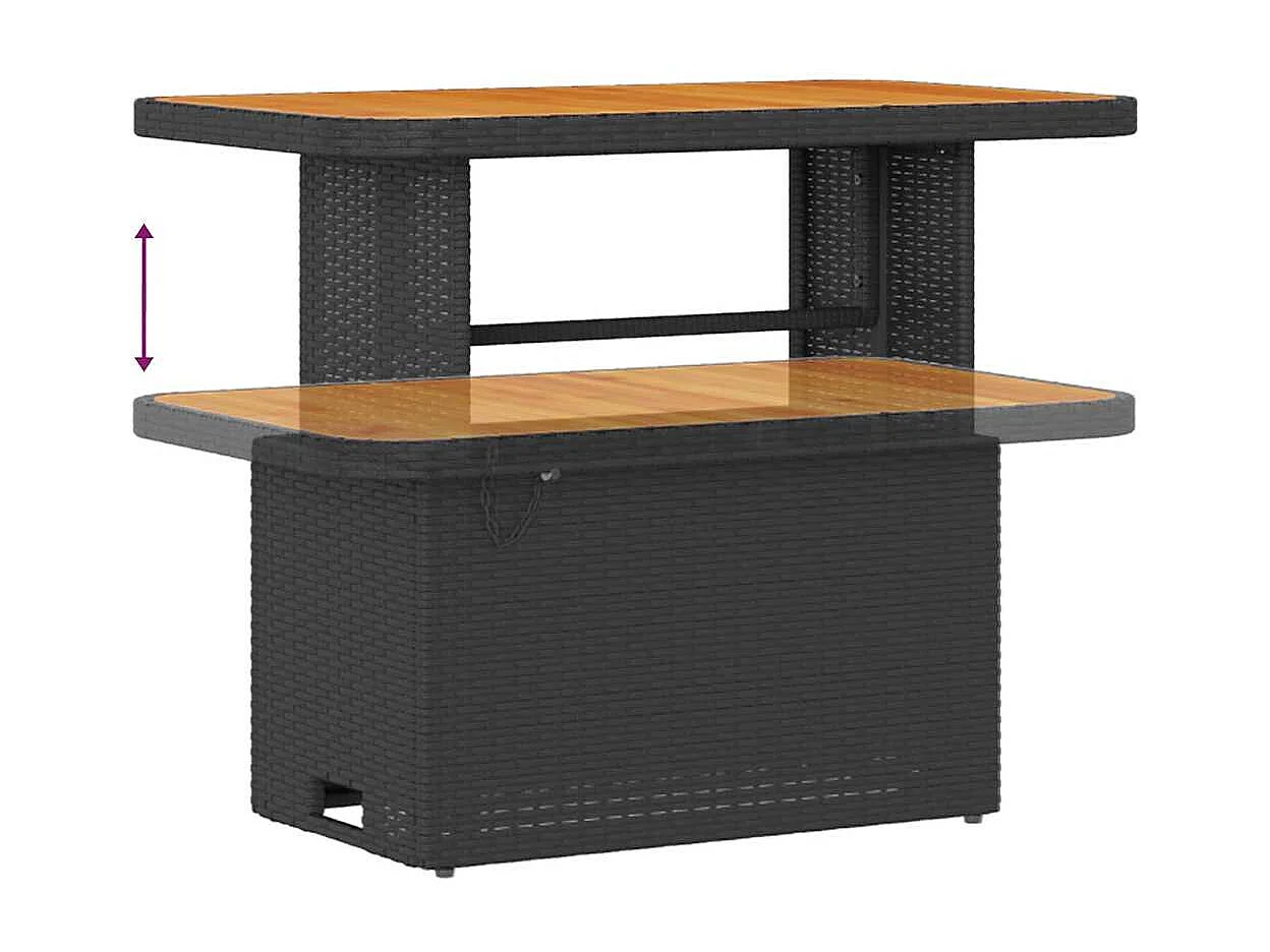 Ensemble de canapé de jardin 12 pcs Noir Poly rotin