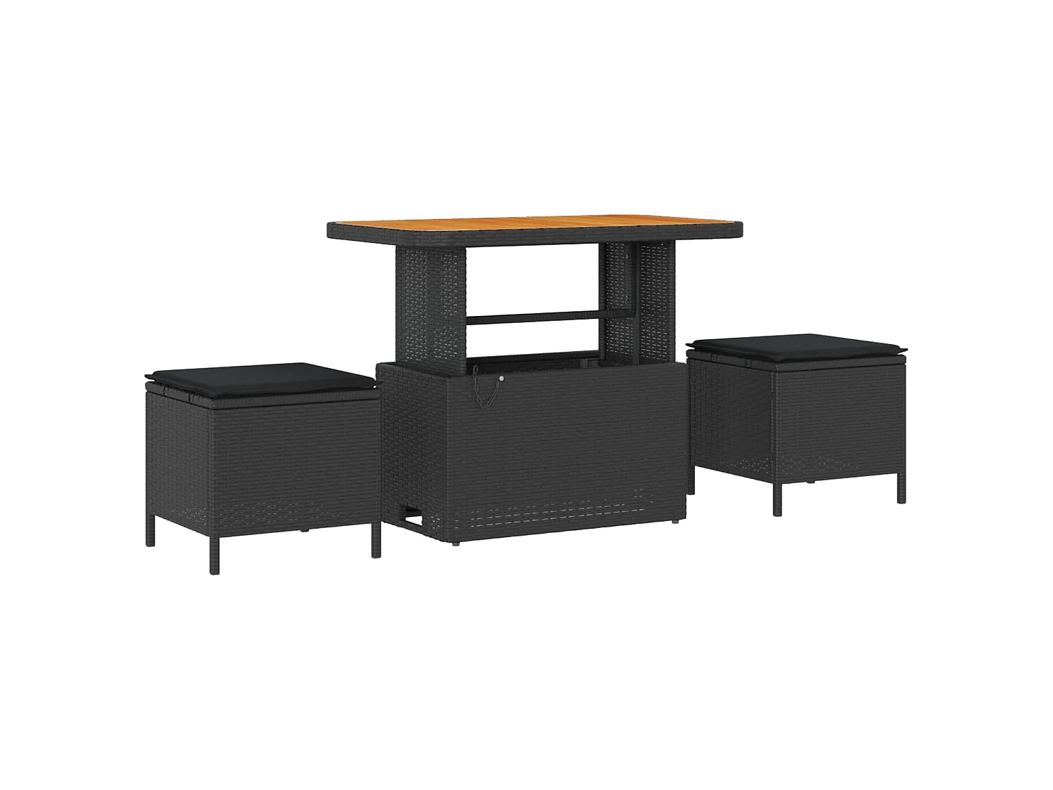 Ensemble de canapé de jardin 12 pcs Noir Poly rotin