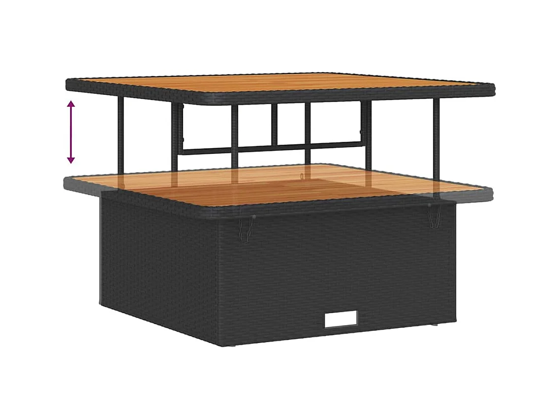 Ensemble de canapé de jardin avec coussin 8 pcs Noir et crème