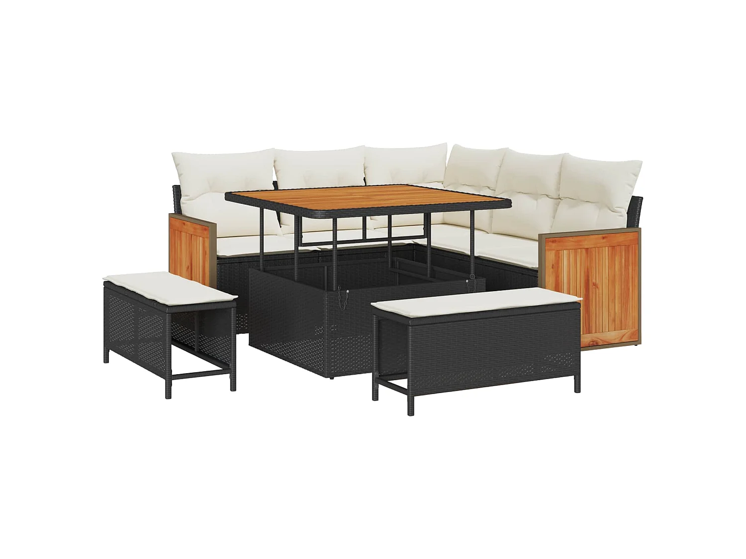 Ensemble de canapé de jardin 8 pc 8-Nombre de places