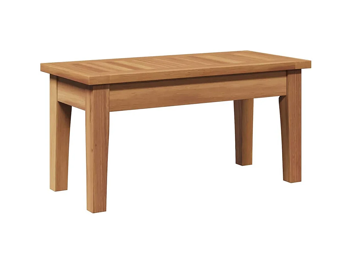 Gartenbank 2 pcs Braun Massivholz Teak