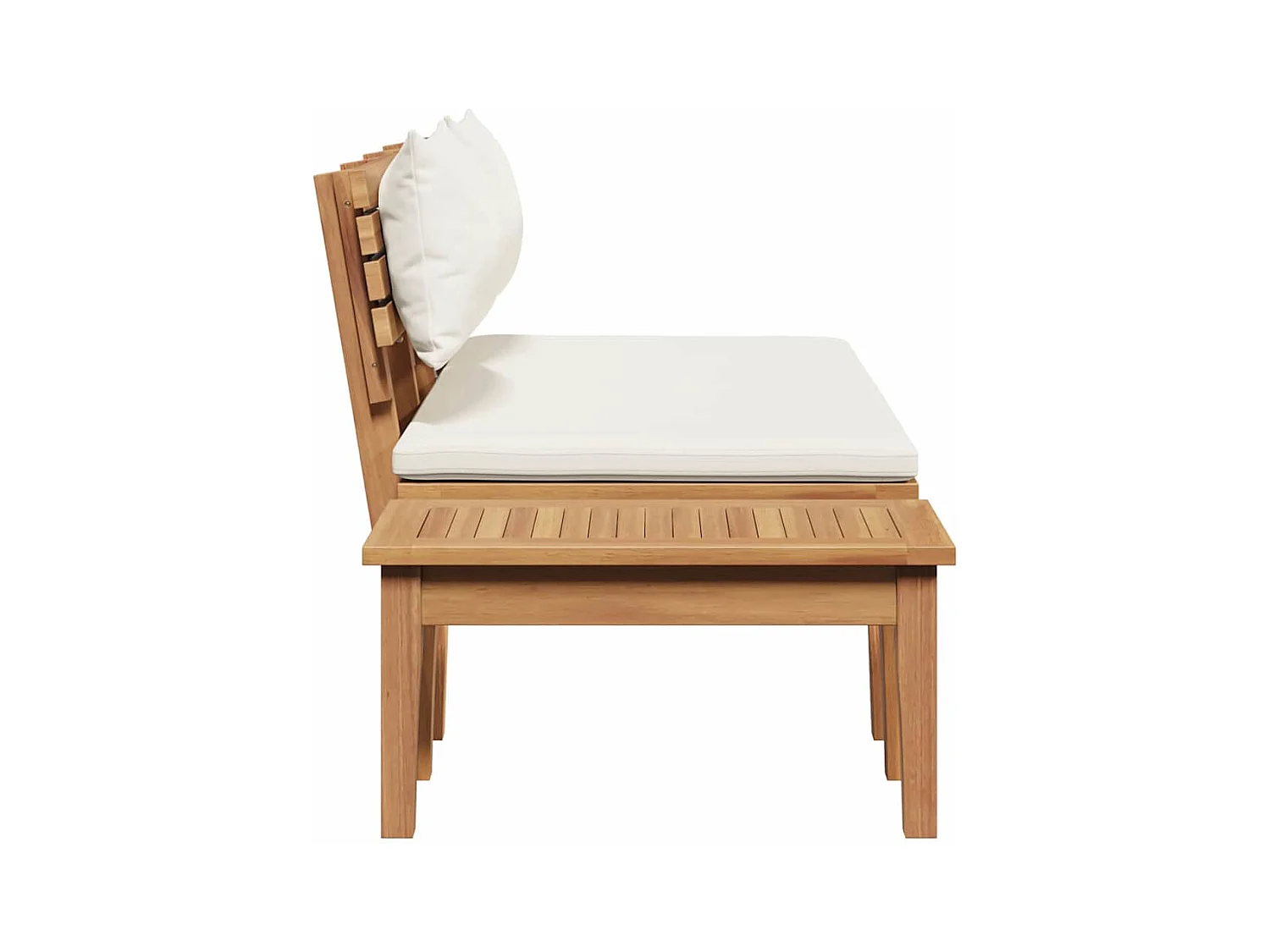 Gartenbank 2 pcs Braun Massivholz Teak