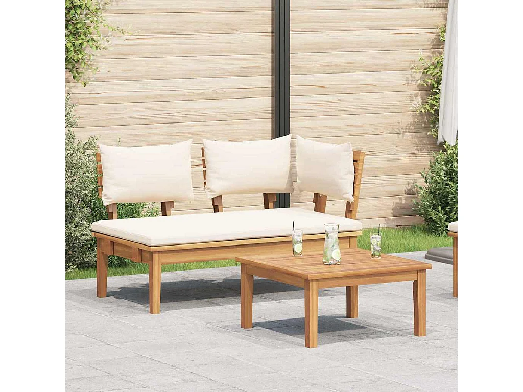 Tuinbank 2 pcs Bruin Massief teakhout