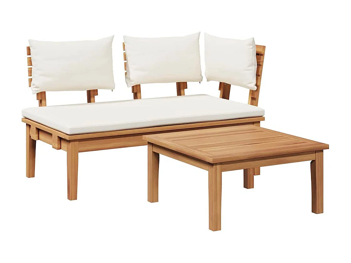 Tuinbank 2 pcs Bruin Massief teakhout