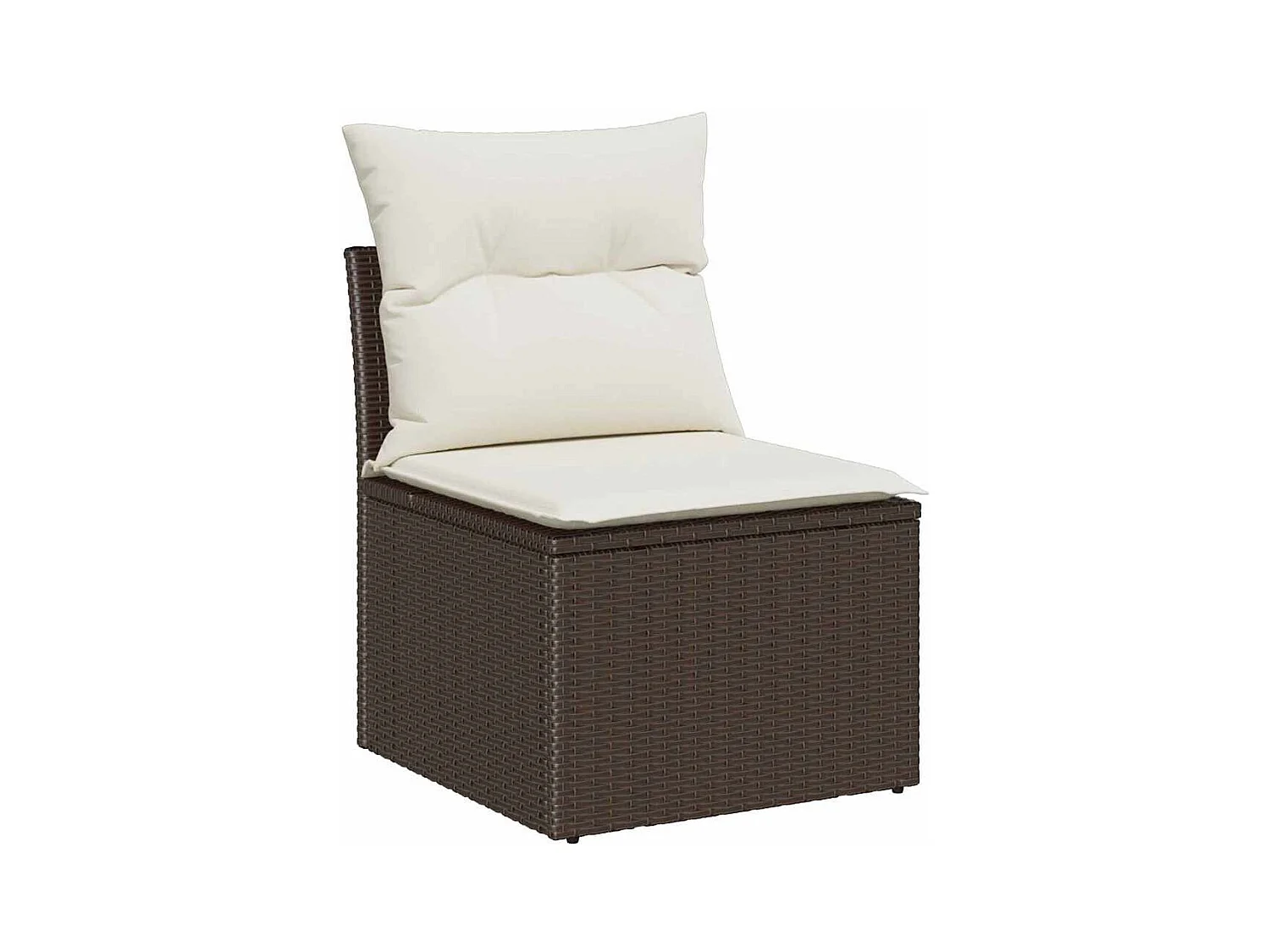 Ensemble de canapé de jardin 5 pcs Marron Poly rotin