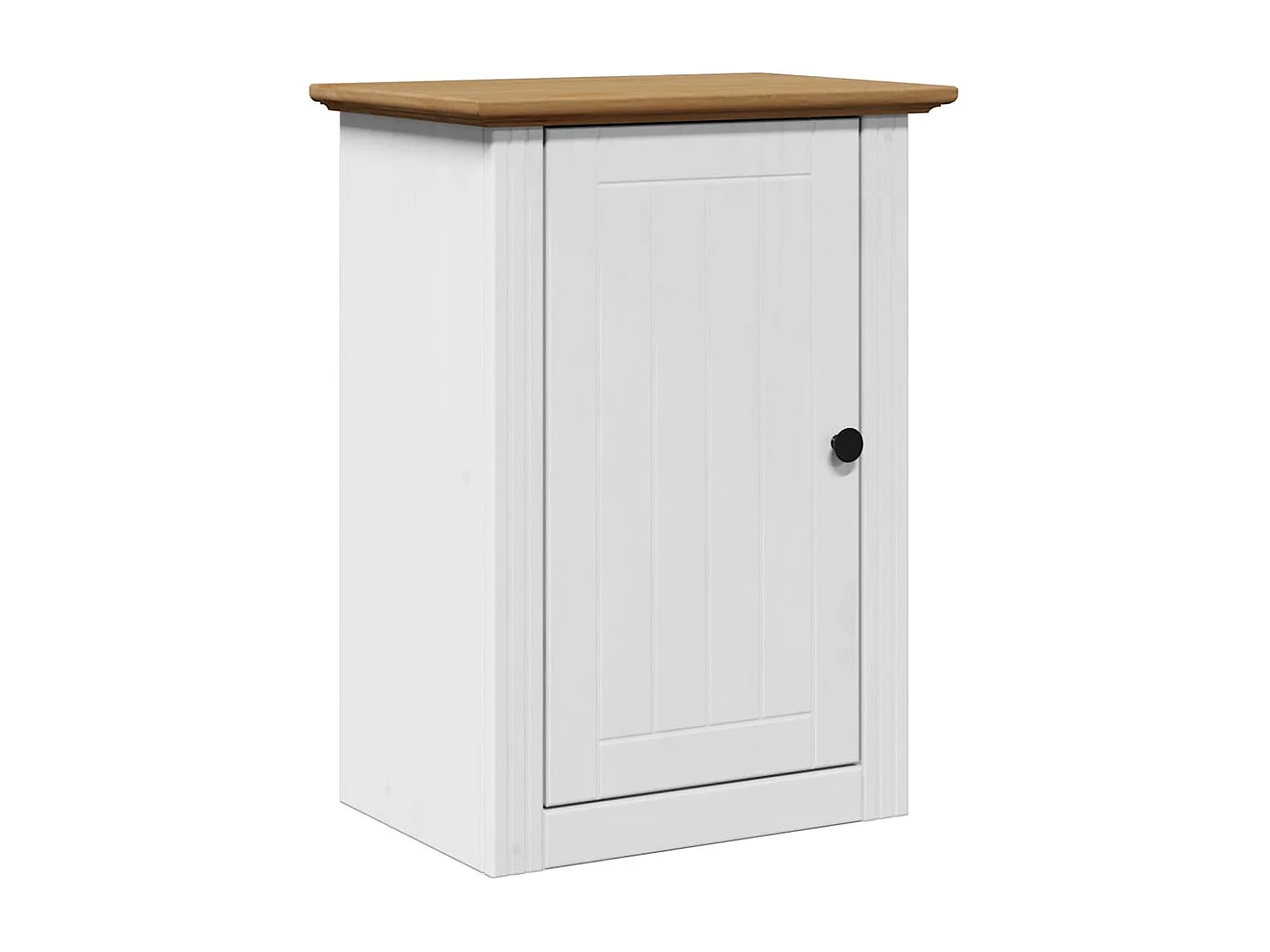 4 pcs conjunto de móveis WC BODO pinho maciço branco castanho