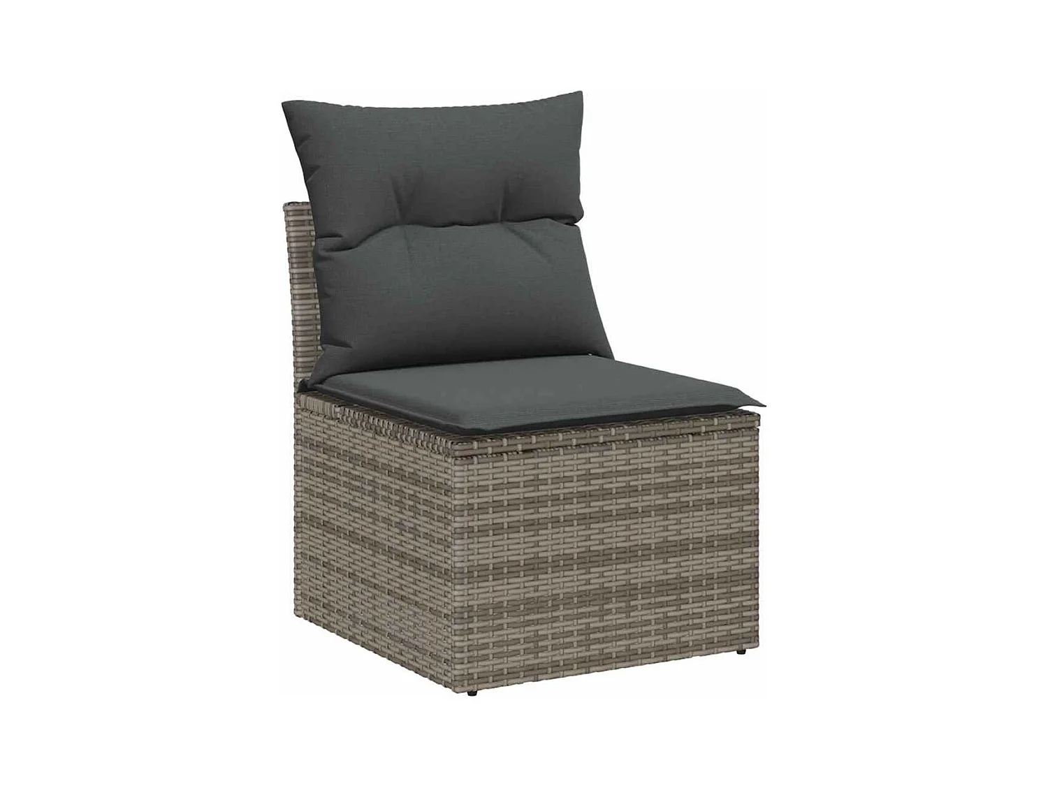 Ensemble de salle à manger pour jardin avec coussin 6 pcs Gris