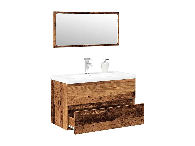 Ensemble de meubles salle de bain bois d'ingénierie