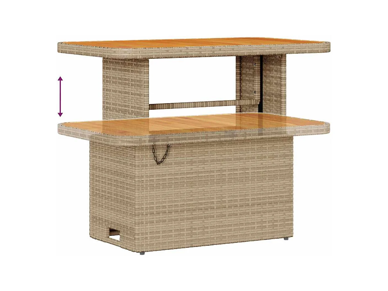 Ensemble de canapé de jardin 10 pcs Beige 90 x 55 x 71 cm