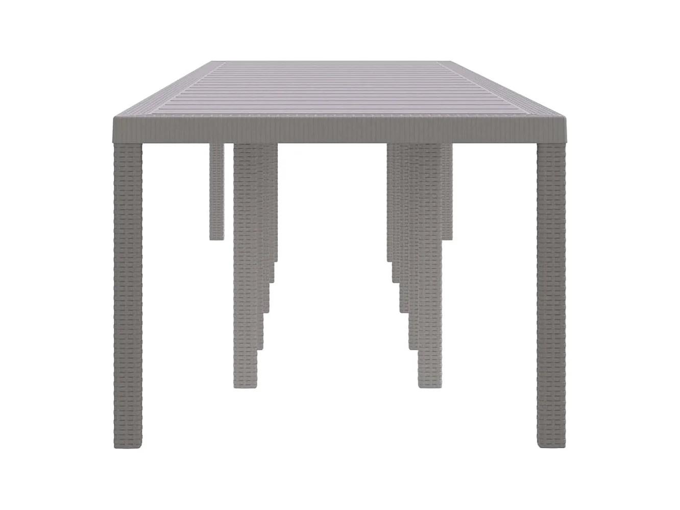 Table de Jardin Gris clair 350 x 100 x 73 cm polyrotin