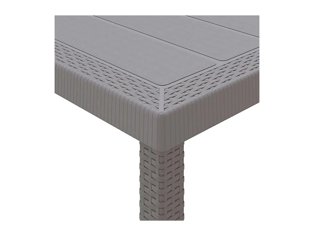 Table de Jardin Gris clair 350 x 100 x 73 cm polyrotin