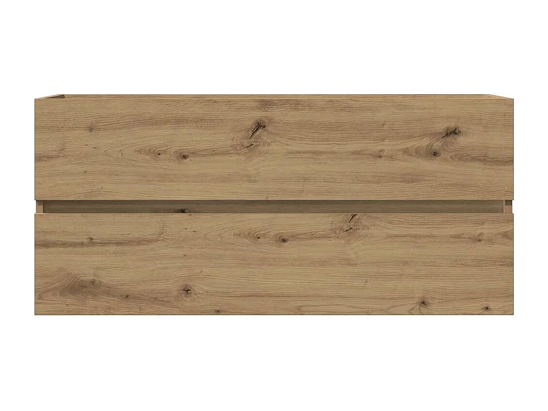 Armoire lavabo chêne artisanal 100x38,5x45 cm bois d'ingénierie