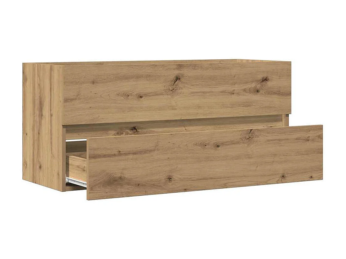 Armoire lavabo chêne artisanal 100x38,5x45 cm bois d'ingénierie
