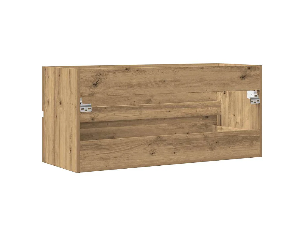Armoire lavabo chêne artisanal 100x38,5x45 cm bois d'ingénierie