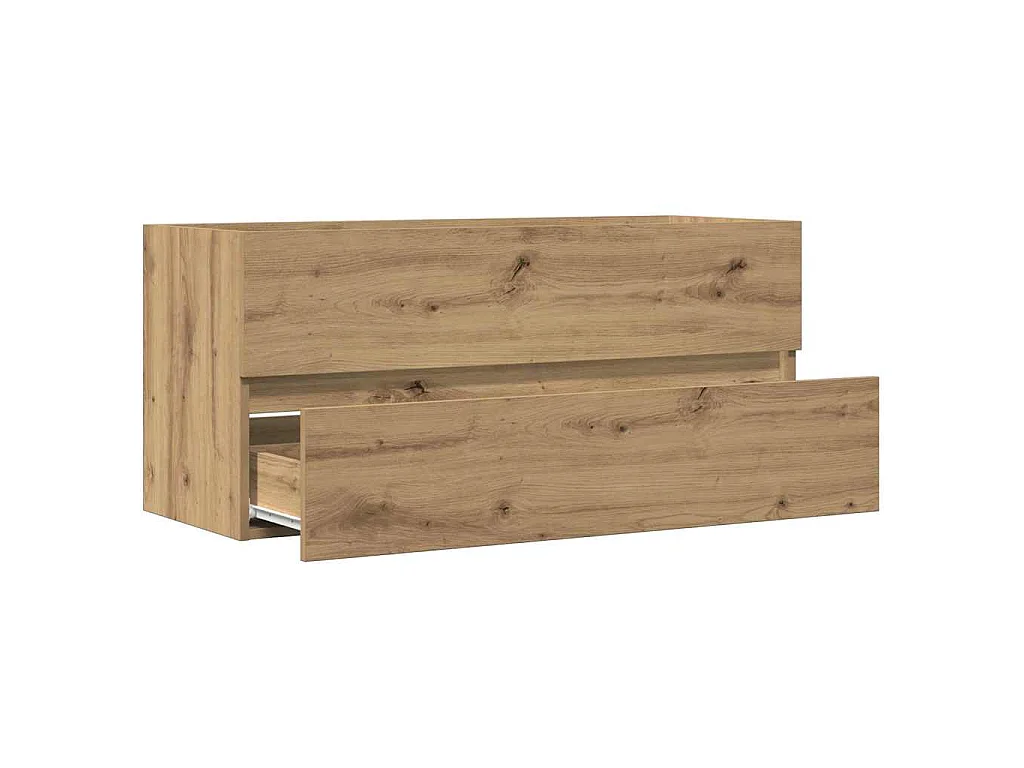 Armoire lavabo chêne artisanal 100x38,5x45 cm bois d'ingénierie