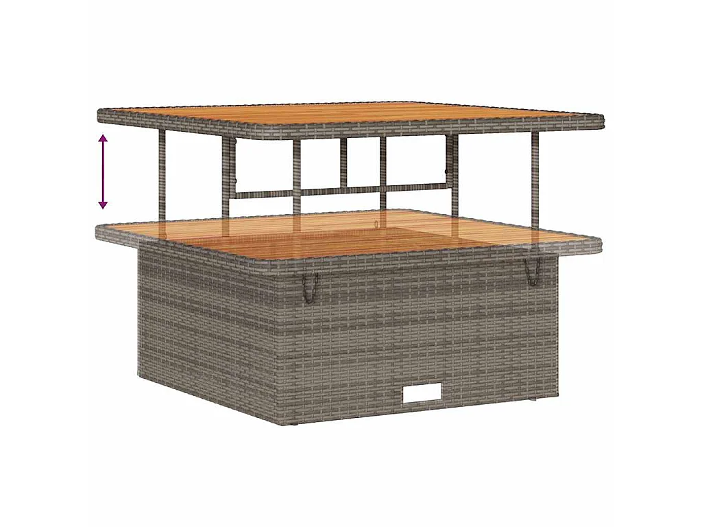 Tuinbankenset 13 pcs Grijs poly rattan