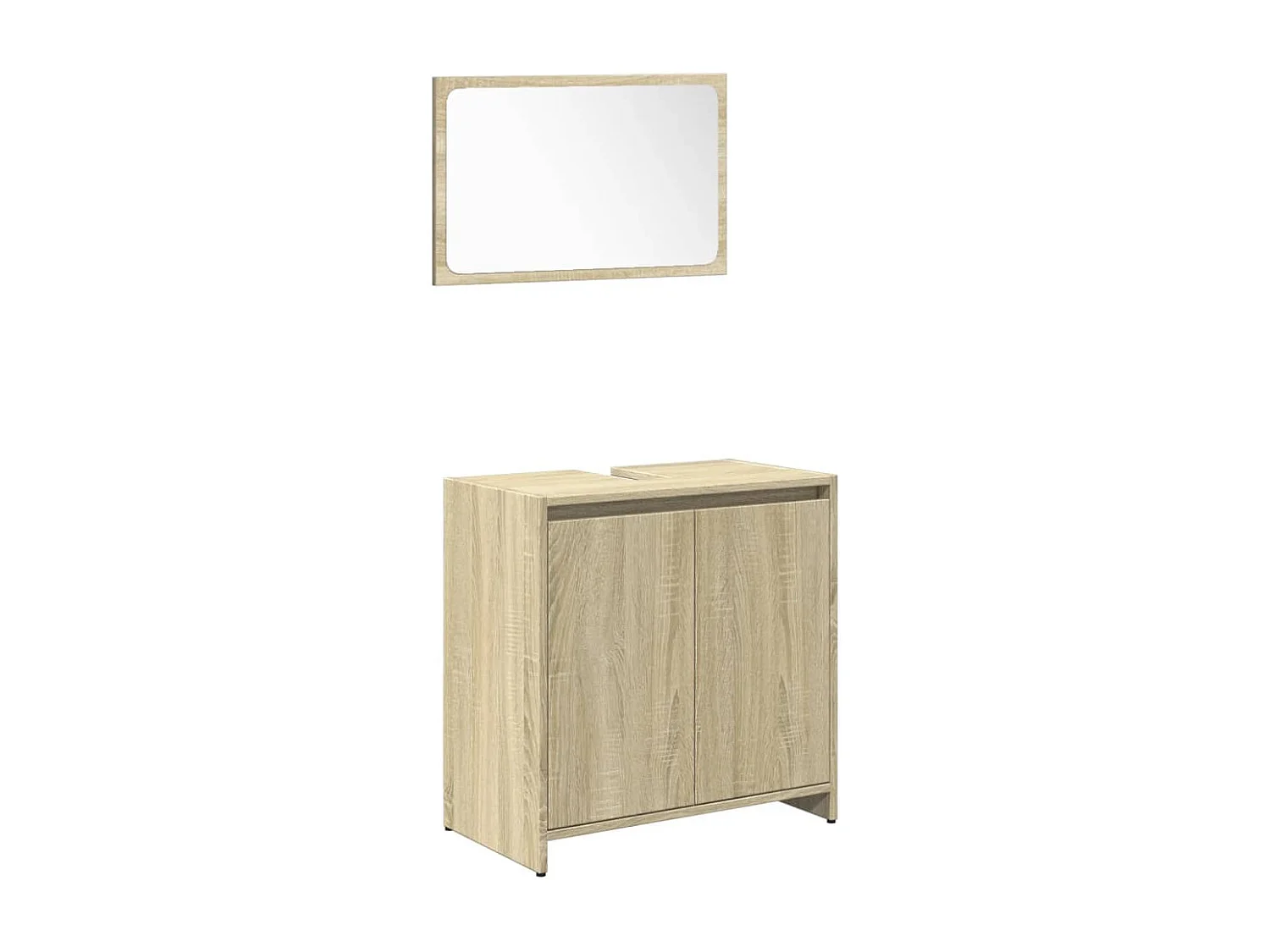 Ensemble de meubles de salle de bain 4 pcs chêne sonoma
