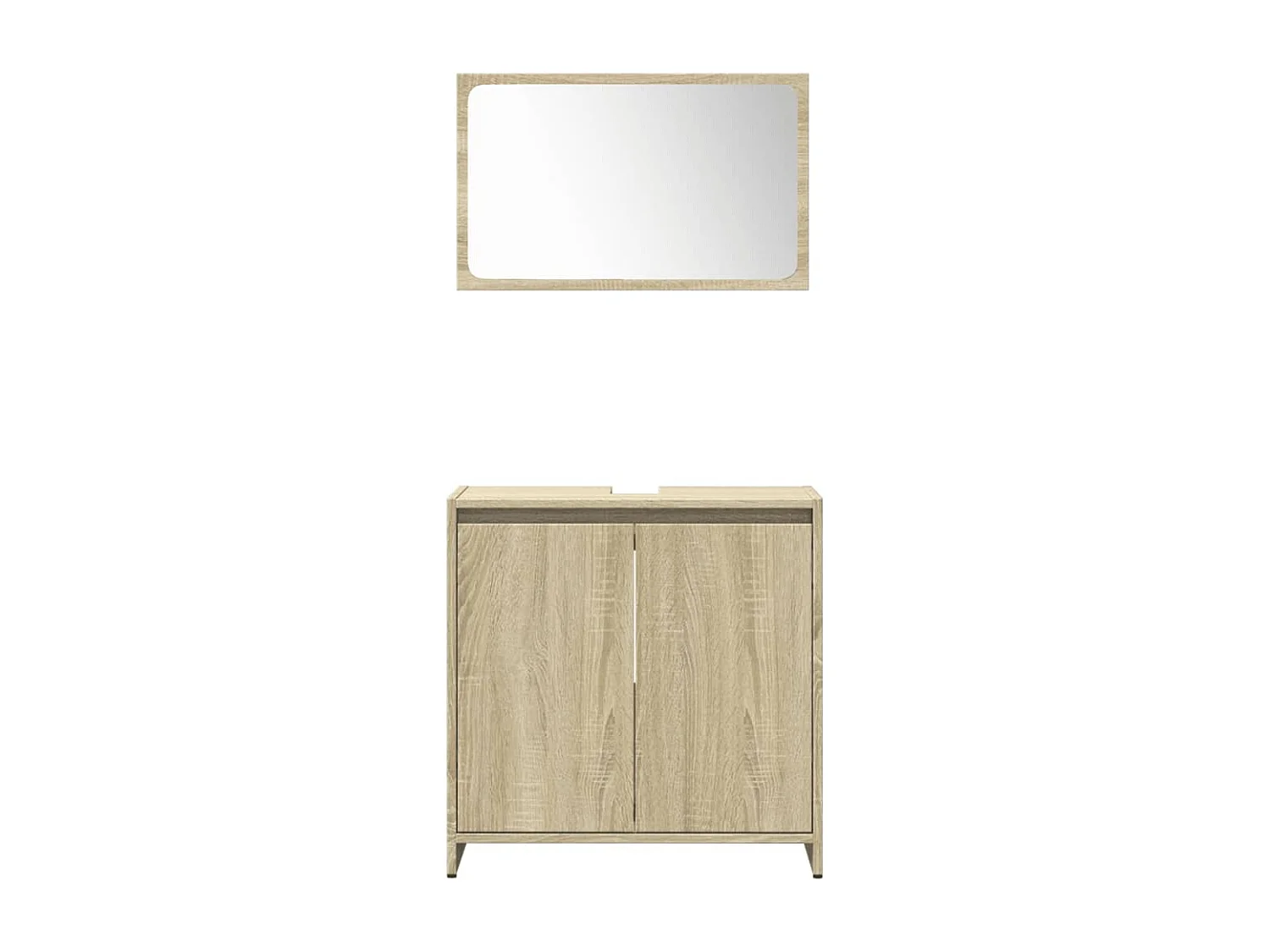 Ensemble de meubles de salle de bain 4 pcs chêne sonoma