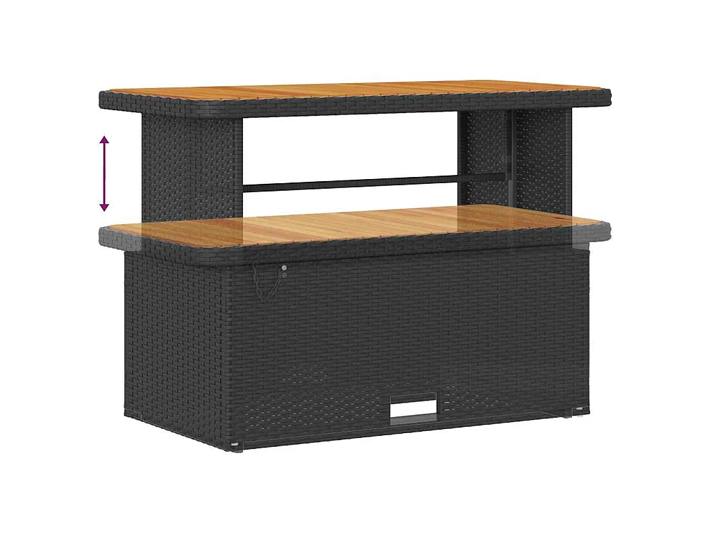 Tuin Sofa Set met kussen met opslag 13 pcs Zwart en Crème
